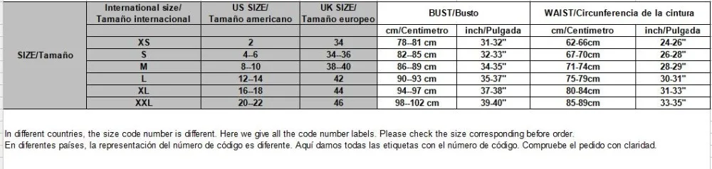 size in all