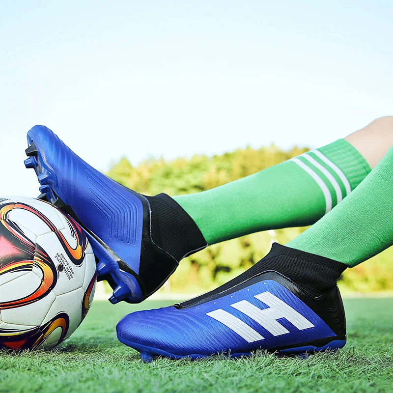 sufei Football Boots 2018 FG Soccer Shoes Men Outdoor Kids High Ankle Soocer Training Boots Socks Cleats Sport Sneakers sufei Football Boots 2018 FG Soccer Shoes Men Outdoor Kids High Ankle Soocer Training Boots Socks Cleats Sport Sneakers