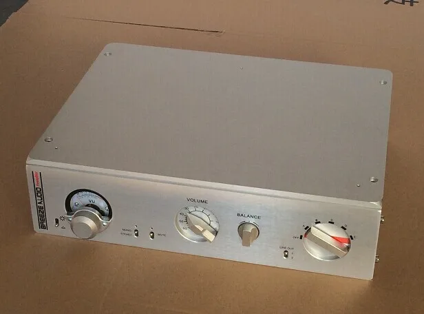 BZ3208A роскошный алюминиевый корпус с усилителем VU meter, корпус DIY Box Pre-Amp чехол