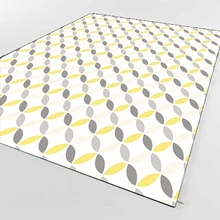 Серый желтый кремовый цветочный геометрический 3d принт нескользящий микрофибра Гостиная декоративный современный моющийся коврик