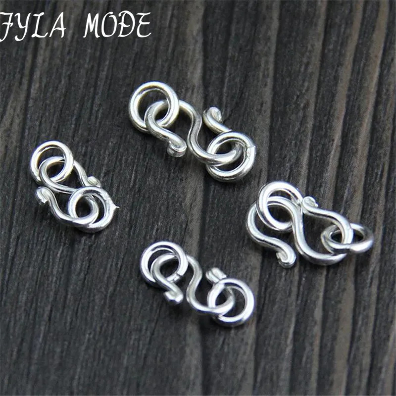 Fyla Mode Sterling Silver S Hook Clasps Charms 925 Silver Hook Clasp