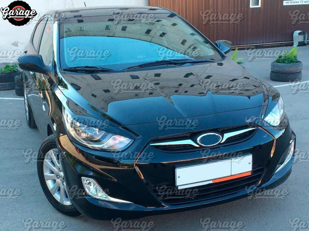 Веки для фар Hyundai Solaris 2011 2013 АБС пластик накладки на реснички аксессуары обрезки