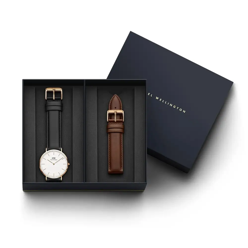 Наручные часы Daniel Wellington Classic Sheffield 40 мм RG White + часовой ремешок St Mawes для часов |