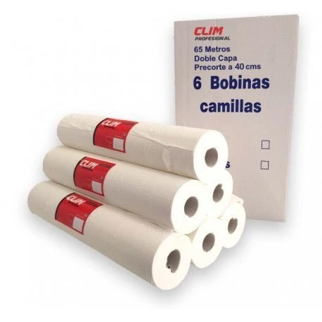 ▷Rollo de papel camilla de 2 capas 68 cm x 100 m caja de 6 uds - 【Botiquín  Sans】