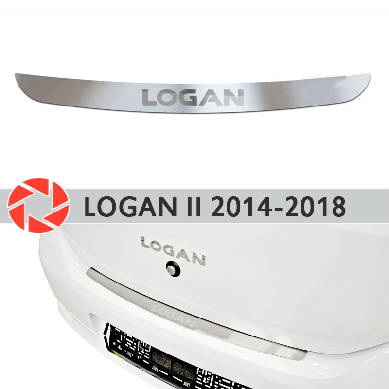 Plate cover rear bumper for Renault Logan 2014 2018 protection plate