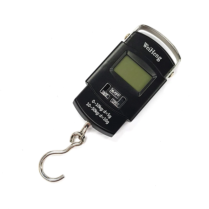 Beste 50 kg 10g Mini Digitale Weegschaal voor Vissen Bagage Reizen Weging Steelyard Haak Opknoping Elektronische Weegschaal