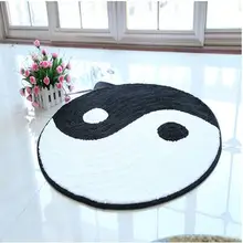 80x80 см/90x90 см Черно-белый ковер баги Taiji диаграмма коврик Коврик Противоскользящий коврик напольный декоративный коврик украшение для дома