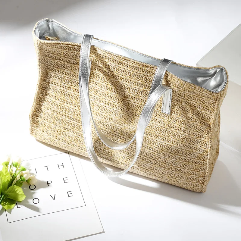 Women Summer Beach Handbag Bohemian Large Capacity Lady Straw Bags Travel Female Weave Shoulder Bag Casual Knitted Tote SS3029 (7)