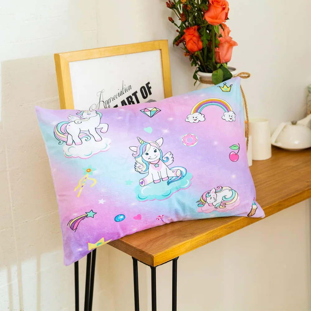 Cute Rainbow Unicorn Pillow Case Unilovers
