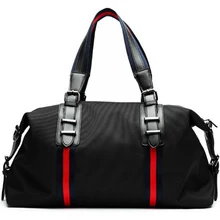 Мужская Дорожная сумка в черную полоску, деловая, короткая, для путешествий, нейлоновая, спортивная сумка, водонепроницаемая, Оксфорд, для женщин и мужчин, дорожные сумки, складные, ручная кладь