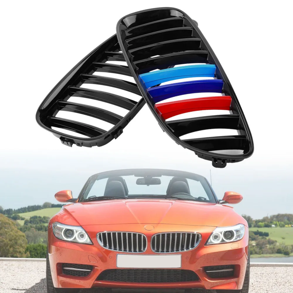 

2Pcs Car Front Grille Gloss Black M-Color Front Grill Bumper Grilles For BMW Z4 E89 2009-2016 Car-Styling Accessories