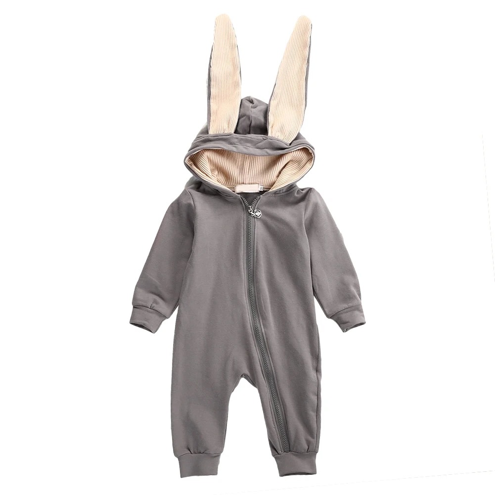 2017 New Infant Newborn Baby Girl Boy Cute Rabbit 3D Ear Romper Clothesromper clothesnewborn