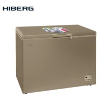 Морозильный ларь HIBERG PF 32L4 NFG золотистого цвета, с возможностью работы как холодильник, диапазон рабочих температур+ 10- 40 С, NO FROST, мощность заморозки 22 кг/сутки, общий обьем 320 л