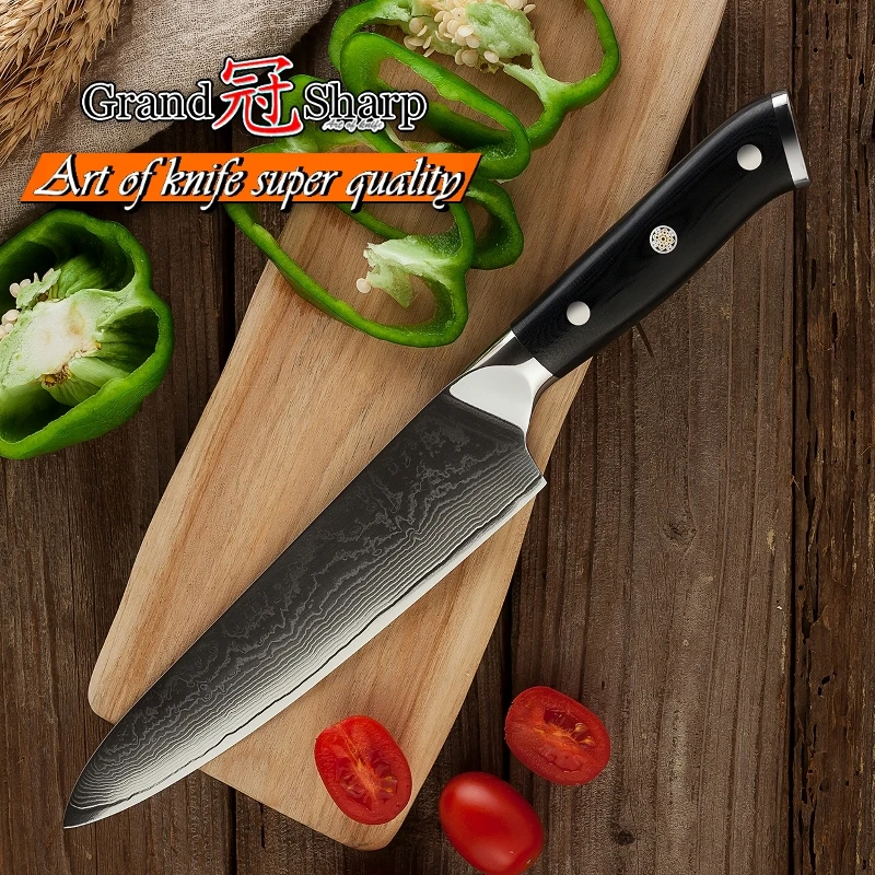 

GRANDSHARP 8 Inch Professional Chef Knife 67 Layers Japanese Damascus Stainless Steel VG-10 Core Kitchen Tools G10 Handle