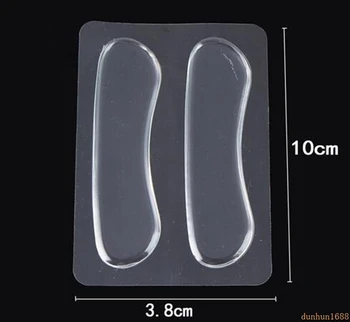 

200Pairs/lot Cheap Increased insoles Silicone Back Heel Liner Gel Cushion Pads Insole High Heel Dance Shoes Grip with retail #12