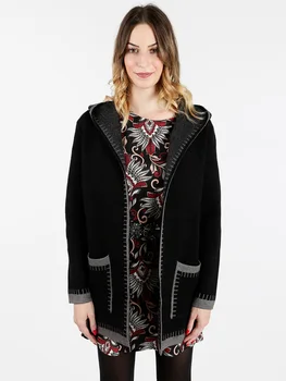 

Elegant fashion hooded casual loose new woman mid-length