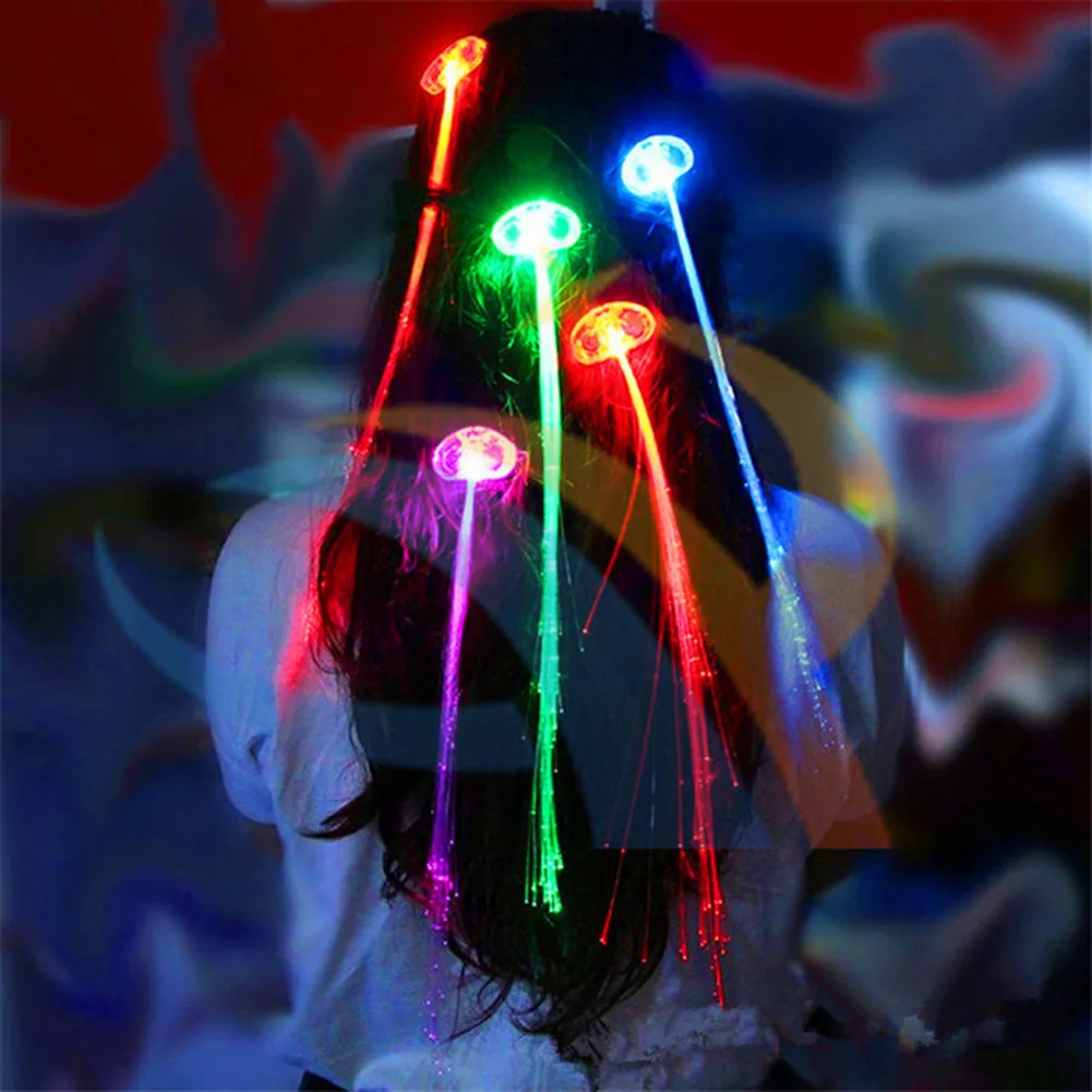 35 см светильник ing светодиодный зажим для волос заколка для волос многоцветный светодиодный светильник на день рождения неоновые вечерние принадлежности для танцев на Рождество