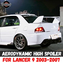 Аэродинамический высокий спойлер для Mitsubishi Lancer 9 2003-2007 ABS пластик спортивный Стайлинг Тюнинг автомобиля аэродинамическое крыло аксессуары