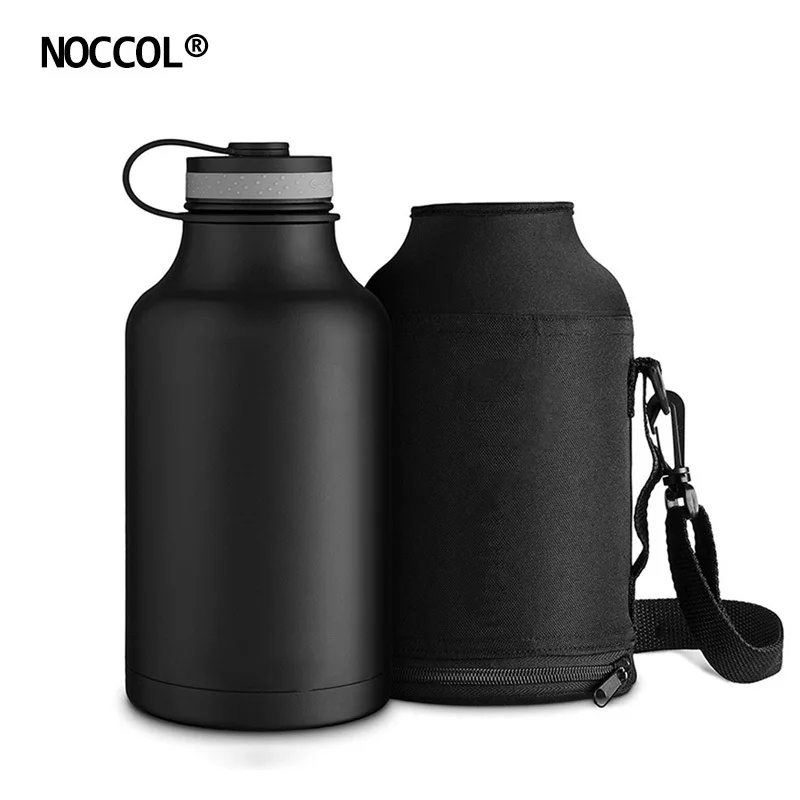 NOCCOL 64oz Outdoor Water Bottle With Bag Stainless Steel Vacuum