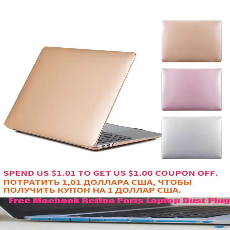 

Metal pattern Laptop Case For macbook Macbook Air 13 New 2018 Retina Pro 13 15 with TMacbook Retina Ports Laptop Dust Plug