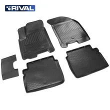 Для Ravon Nexia R3- Коврики 3D в салон 5 шт./компл. полиуретан Rival 11001004