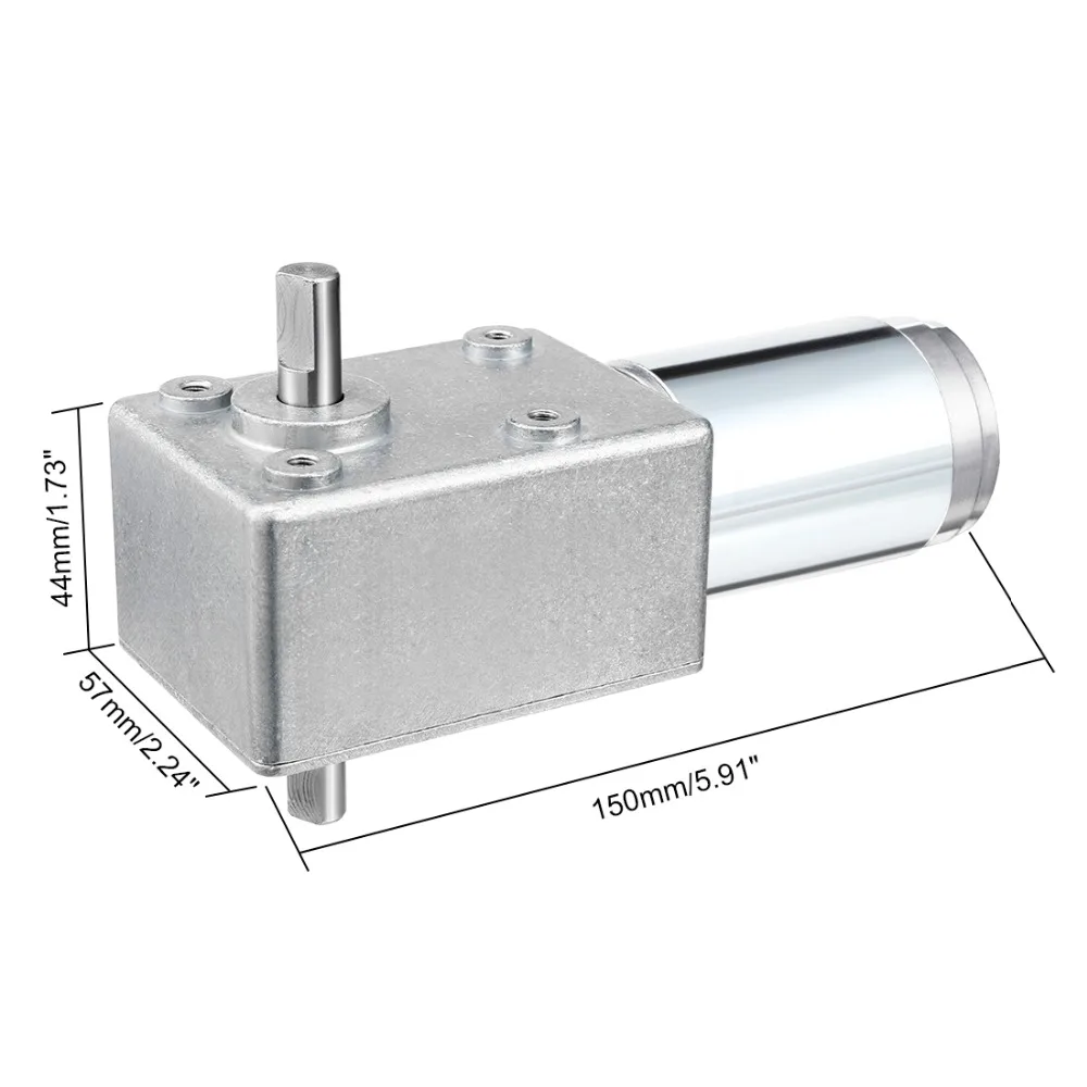 

UXCELL New DC 12V 22RPM DC 24V 9RPM 56RPM 2.5A High Torque Reversible Turbine Worm Gear Motor 20x10mm Shaft Reduction Motor