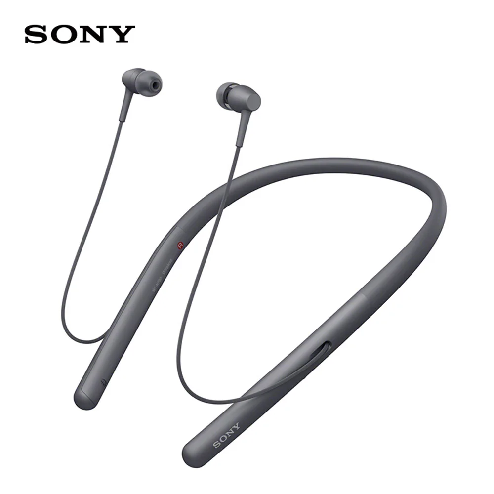 SONY WI-H700 Wireless Bluetooth Headphones Wired Magnetic Earbuds NFC aptX Noise Cancelling Earphones with Microphone - Цвет: Черный