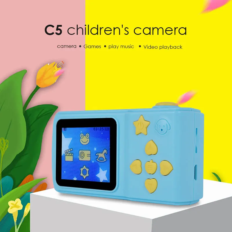 1 7 дюймовый мини HD экран заряжаемая цифровая камера детская мультяшная Милая