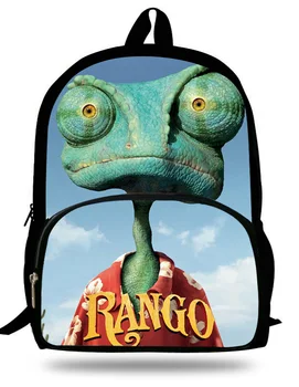 

2017 16-inch Chameleon Rango Backpack Children Girl Cartoon Rango School Bag Kids Boy Age 7-13 Mochilas Infantil