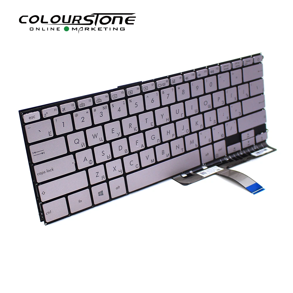 Клавиатура для ноутбука ASUS ZENBOOK UX490 UX490UA русская Серебристая клавиатура с