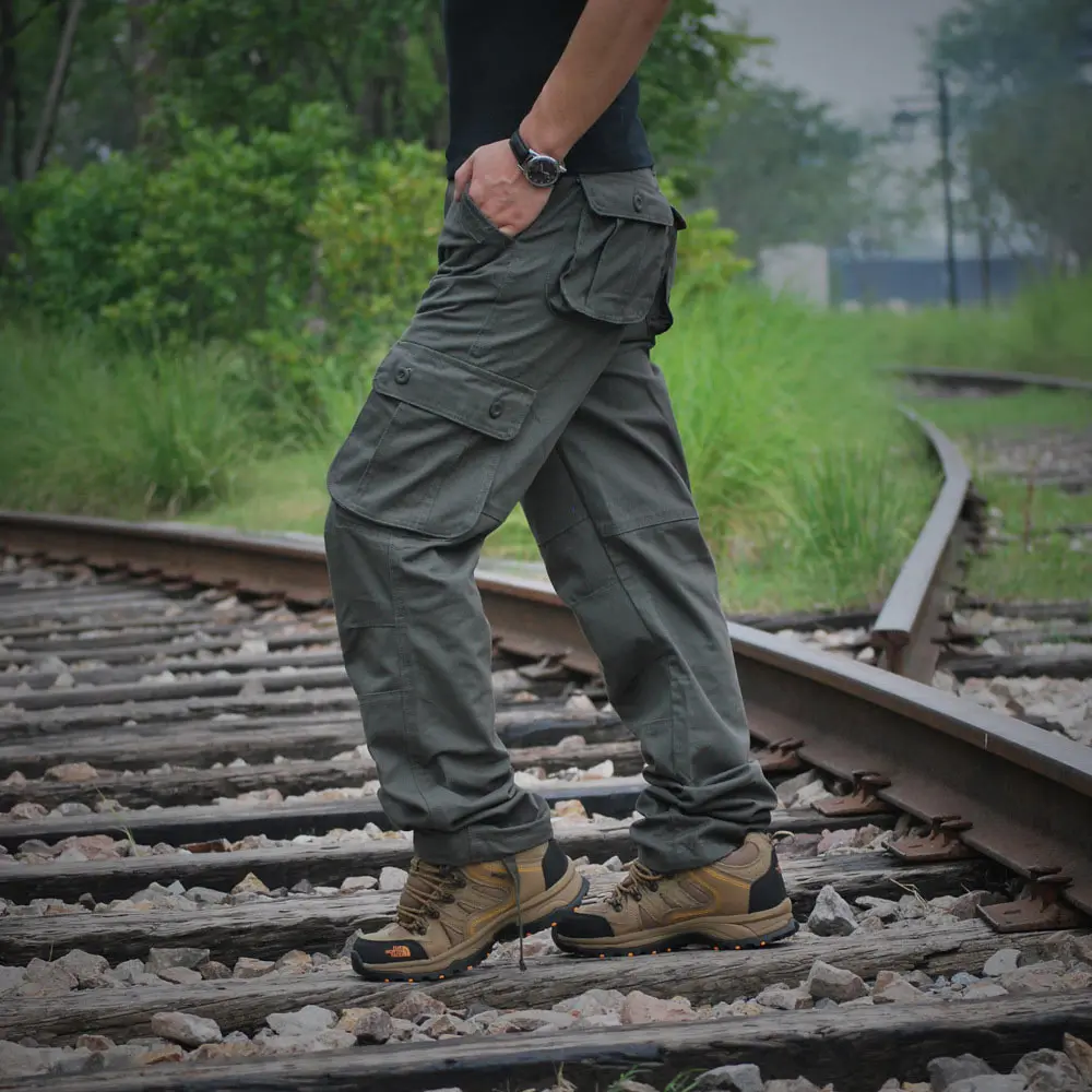 Охотничьи военные брюки, тактические армейские охотничьи брюки, брюки для кемпинга, рыбалки, мужские брюки-карго, армейские брюки SWAT - Цвет: 3