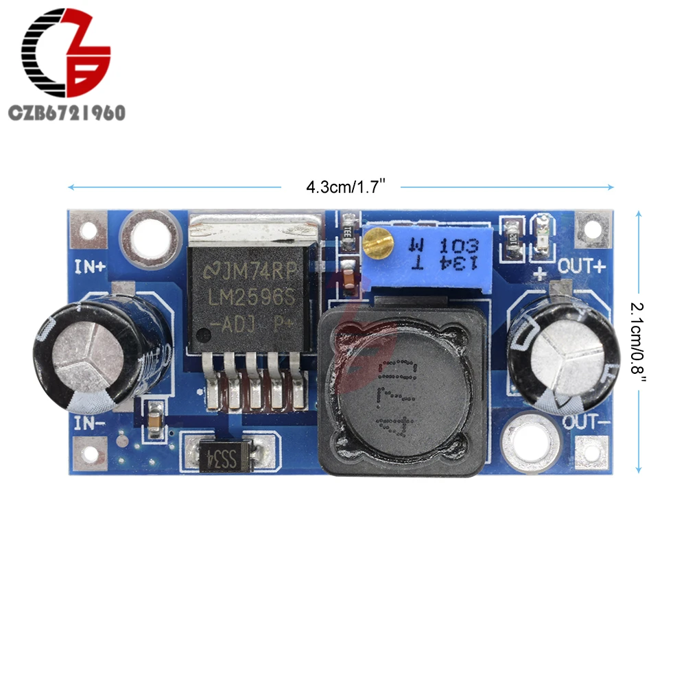 LM2596 DC-DC понижающий преобразователь 5 в 12 В 24 В понижающий источник питания Преобразователь напряжения трансформатора 4-35 В до 1,23-30 в