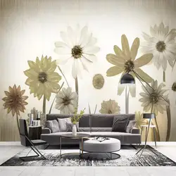 И-окрашенный цветок Фэнтези ТВ фон стены Профессионально Производство обои оптом на заказ плакат фото стена