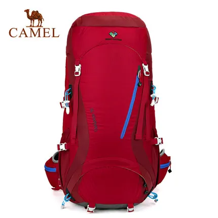 CAMEL 50L мужской и женский многофункциональный повседневный спортивный рюкзак, водонепроницаемые сумки для пеших прогулок и путешествий - Цвет: red