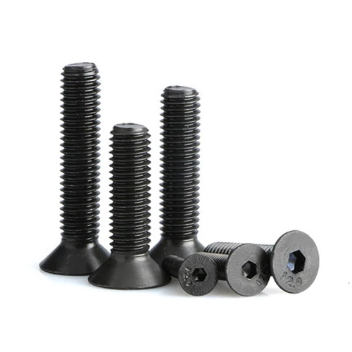 2pcs M10 Left Hand Allen Screws Flat Head Hexagon Socket Bolts Countersunk Anti-screw bolt Black 20mm-40mm Length | Обустройство дома