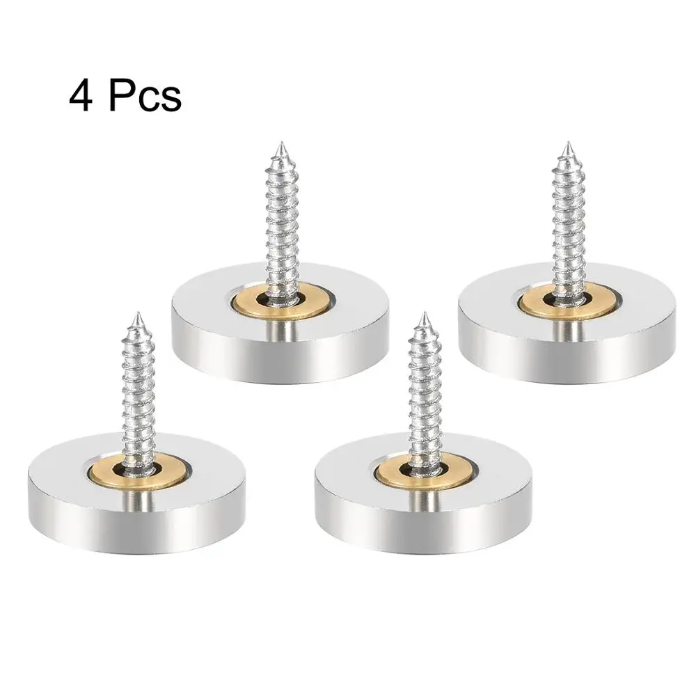 dorado acabado dorado 8 tornillos de lat/ón para espejo de 10 mm de di/ámetro con tapa decorativa