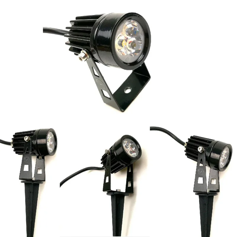 3 Вт 6 Вт садовый светильник светодиодный водонепроницаемый IP65 наружный светильник для газона светильник ing 12 в 110 В 220 В Точечный светильник s теплый белый красный зеленый синий 100 шт