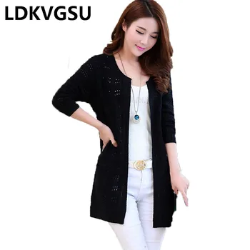 

Women Knit Shawl Spring Summer Casual Long Sleeve Knitted Cardigans Crochet Ladies Fashion Sweaters Cardigan Outwear Is240