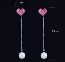 2017 New Earrings 925 silver Crystal from Swarovski Wholesale Charm Women Fine Jewelry Woman Earrings