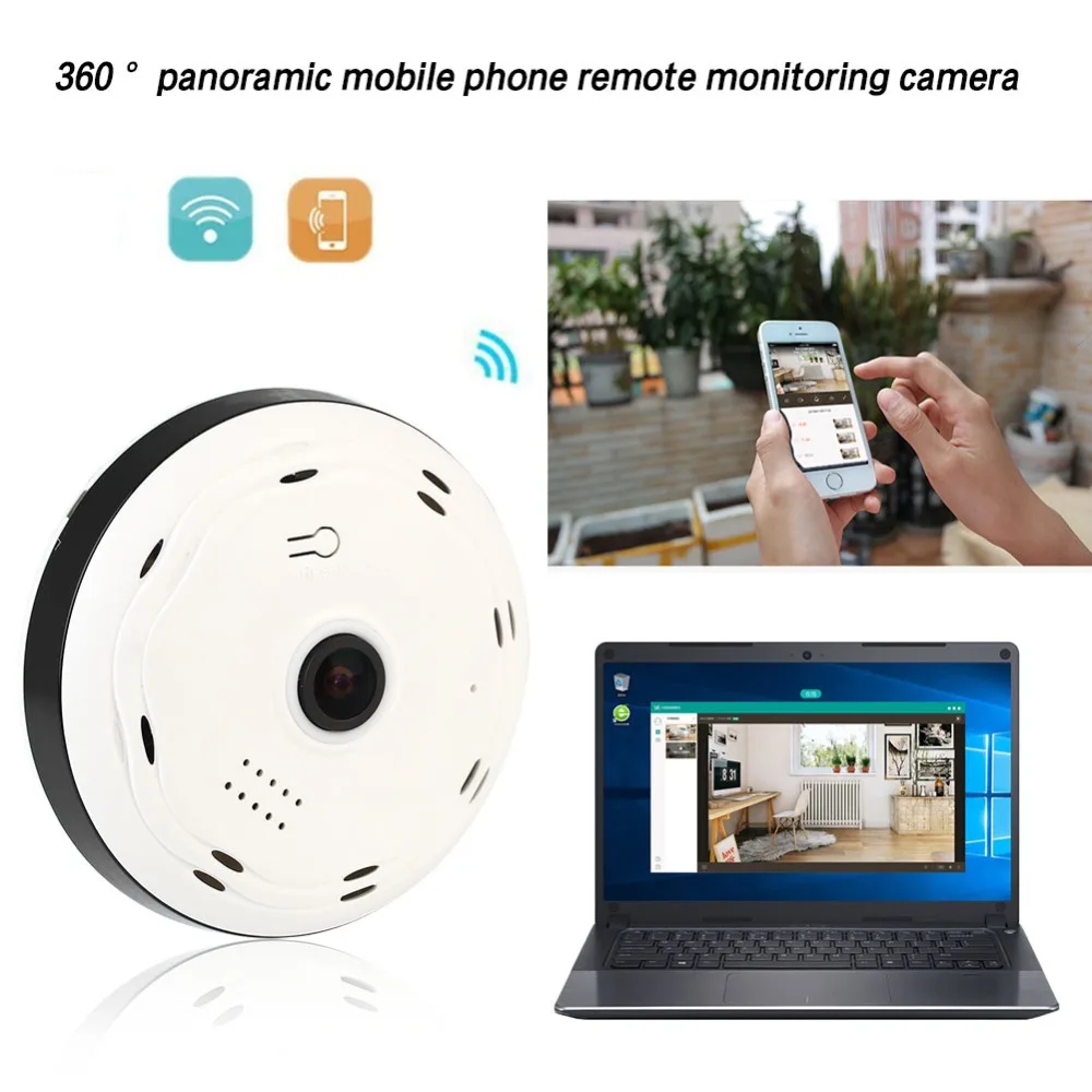 960P Wifi Camera 360 Degree Panoramic Camera 2MP Home Security Video Surveillance Night Vision Fisheye Surveillance Network