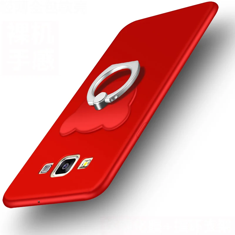 For Samsung Galaxy Grand 2 case g7105 silicone Luxury protection funda Samsung Galaxy Grand 2 Duos case cover soft G7102 G7106 - Color: Red with ring