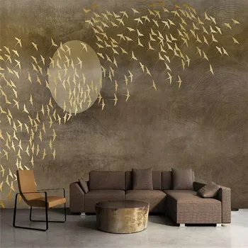 

Creative Thousand Birds TV Sofa Wall Professional Production Mural Factory Wholesale Wallpaper Mural Poster Photo Wall