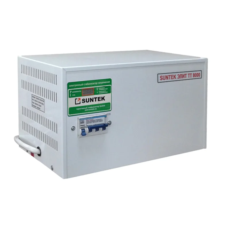 Voltage stabilizer thyristor SUNTEK Elite TT 8000 VA AC Stabilizer Power stab Stabilizer with thyristor amplifier voltage stabilizer thyristor suntek tt 10000 va ac stabilizer power stab stabilizer with thyristor amplifier constant voltage