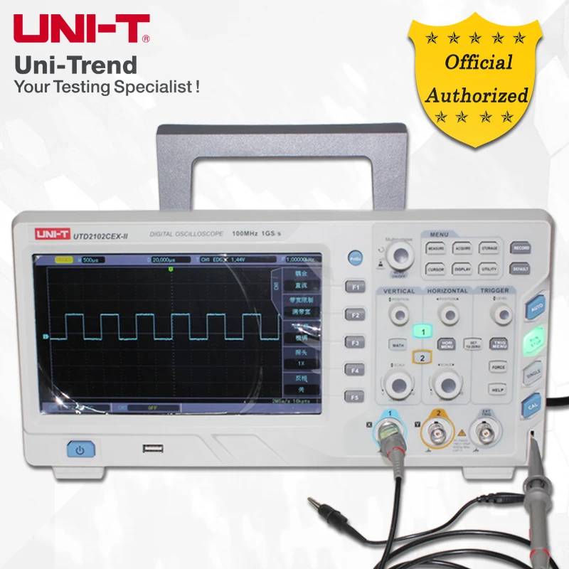 UNI-T UTD2102CEX-II Digital Storage Oscilloscope 2Channels 100MHz Bandwidth 1GS/s Sample Rate USB Communication | Инструменты