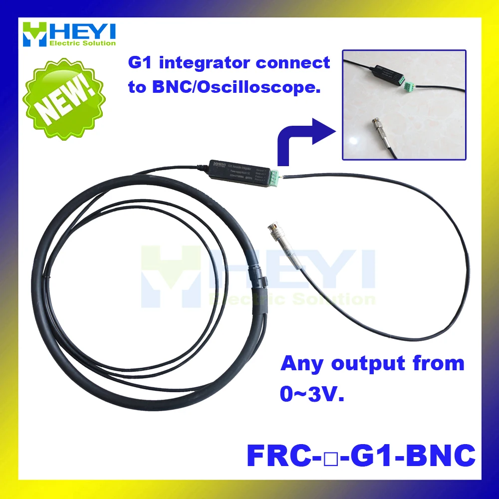 

HEYI customised design Rogowski Coil with G1 integrator connect to BNC Oscilloscope with output from 0-3V as you require