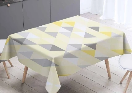 Else скандинавский серый желтый Ikat дизайн 3d скатерть моющаяся Пылезащитная утолщенная хлопковая ткань прямоугольная квадратная скатерть