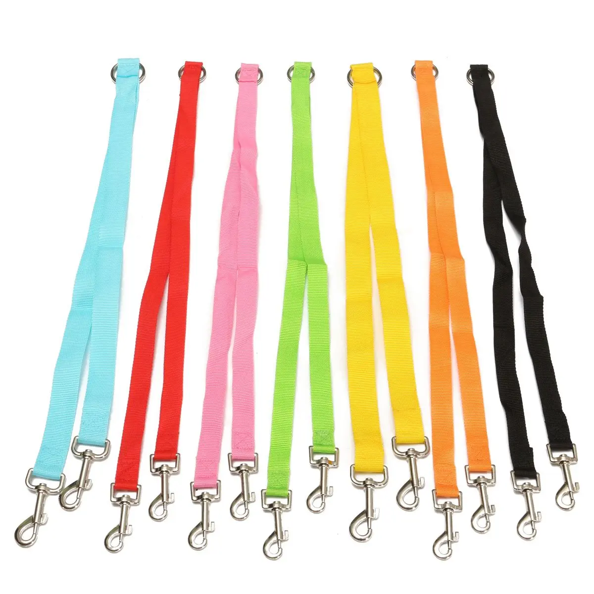 Double Dog Leash 50*2cm Walk 2 Dogs Leash Polyester Coupler Double Twin