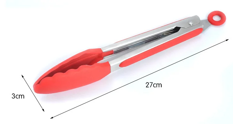 1 шт. щипцы для барбекю силиконовая крышка ручка кухонные щипцы замок дизайн барбекю Зажим Щипцы для пищи из нержавеющей стали