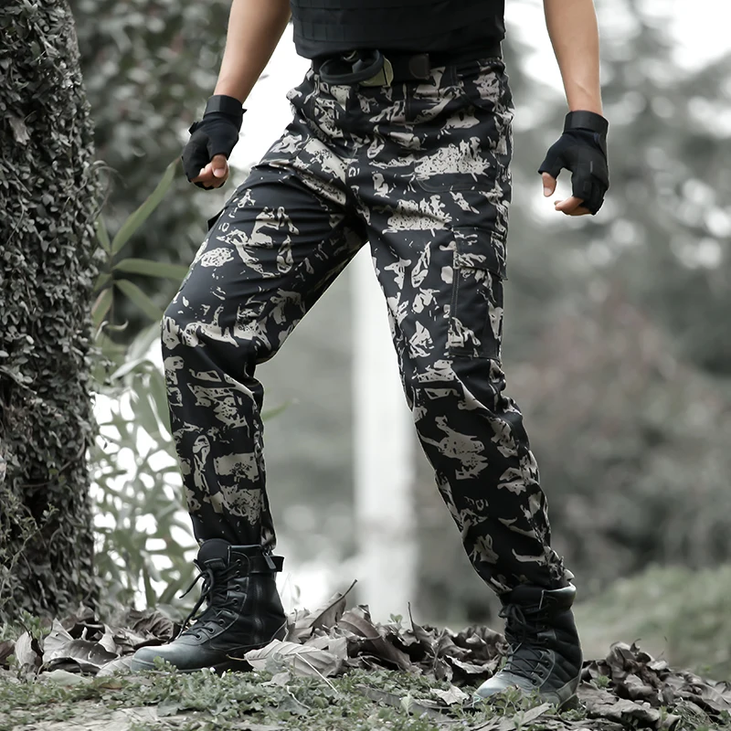 Мужские камуфляжные брюки карго армейские тактические swat Pantalon Homme спецодежда