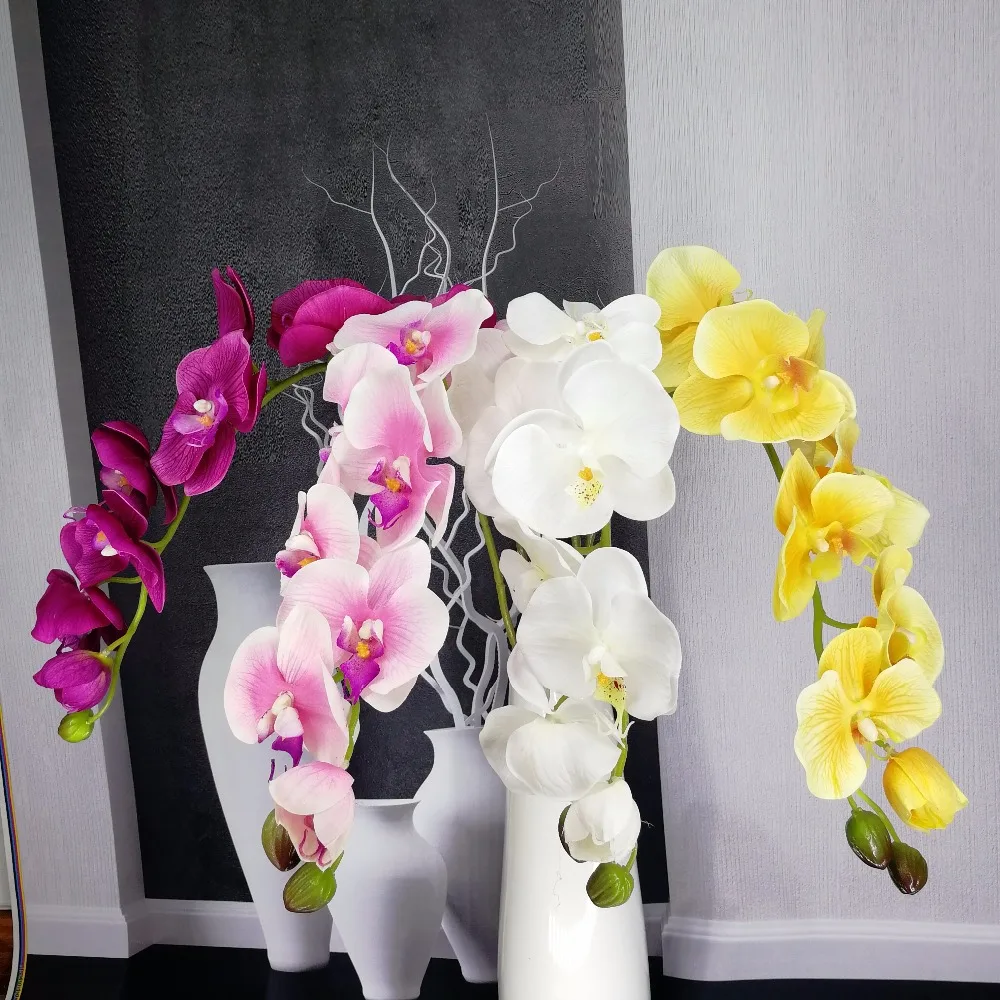 1 шт. декоративный цветок букет орхидей настоящий на ощупь свадебный цветок искусственный цветок Красивые вечерние цветы